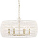 Ellie 6 Light 27.13 inch Modern Brushed Gold Chandelier Ceiling Light